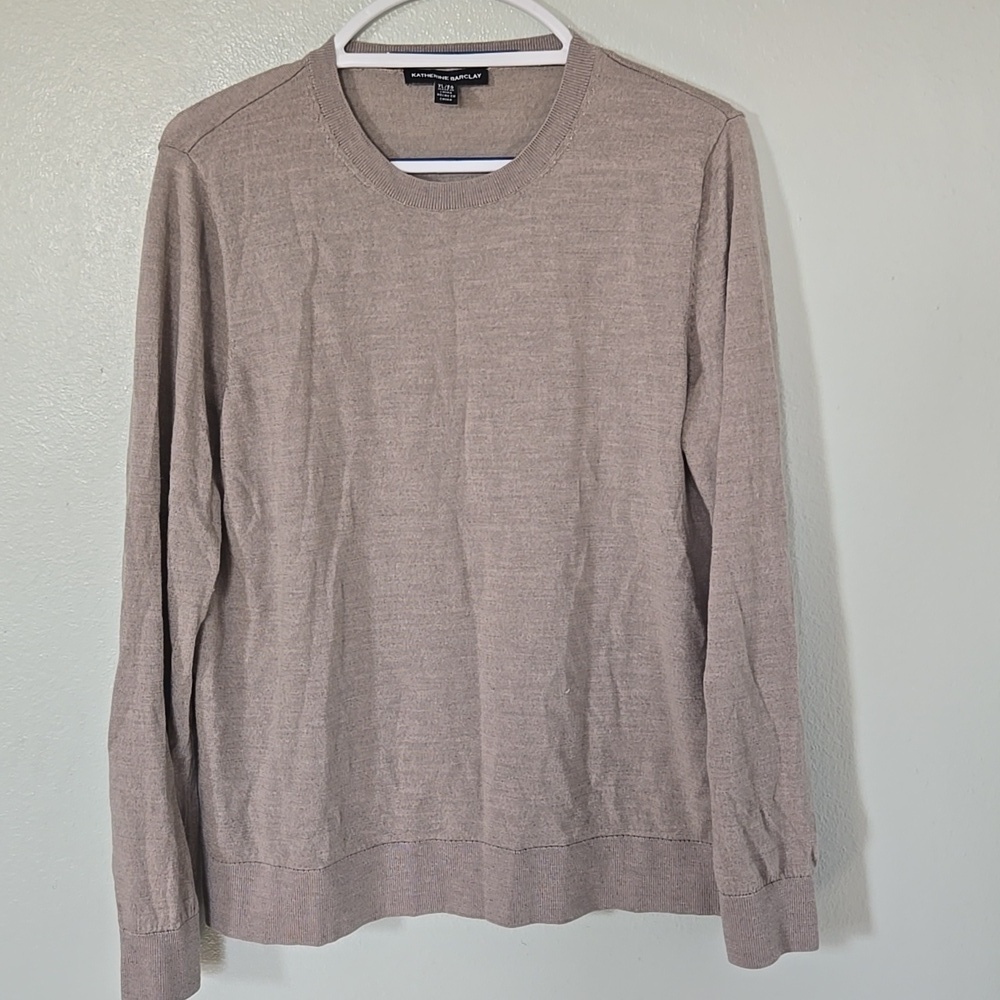 Katherine Barclay | Tan Merino Wool Sweater Size XL